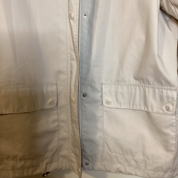 Sequence Women's Rain Coat Jacket Size 11 / 12 Petite Fully Lined Shoulder Pads - Picture 4 of 9